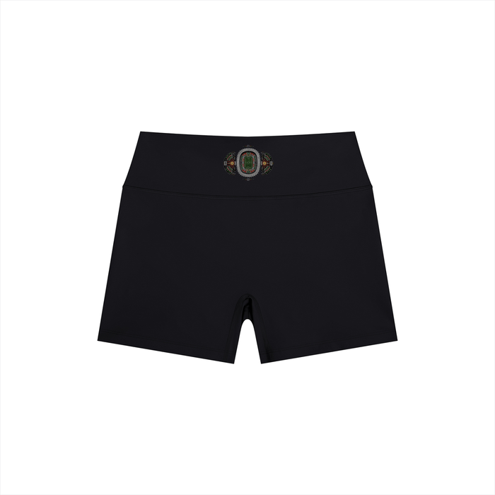HERITAGE AZTECA Women’s High Rise Yoga Shorts - Black - front product image